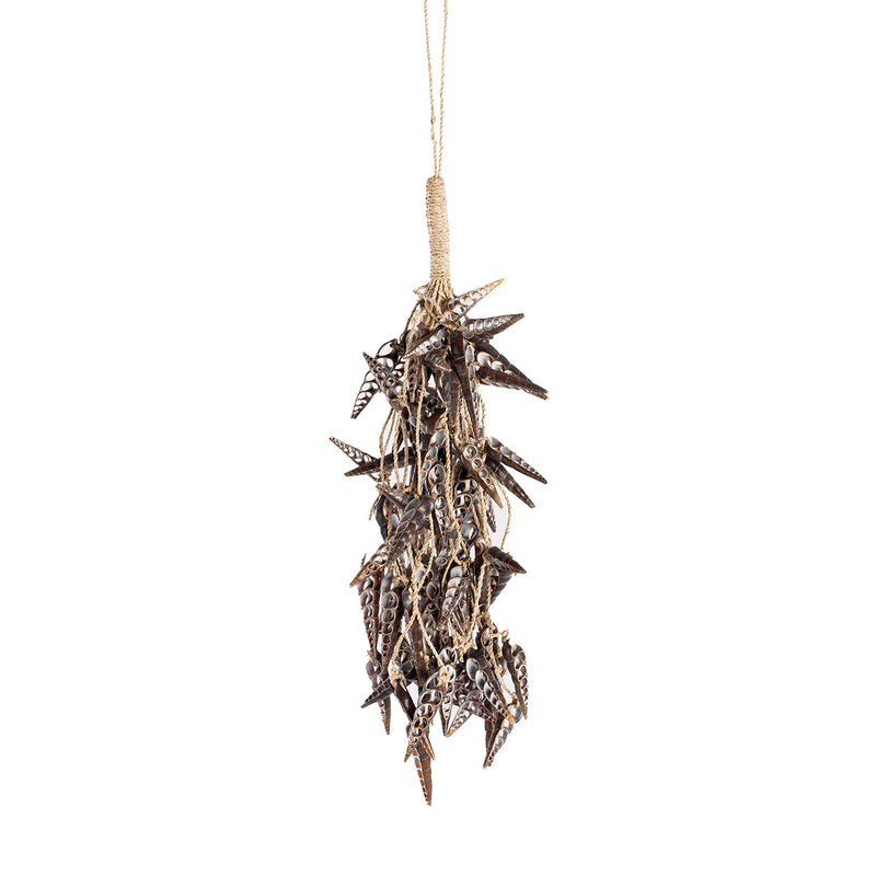 The Unicorn Shell Tassel - Brown in shell — handmade luxury wall decoration curated by Laiyahome