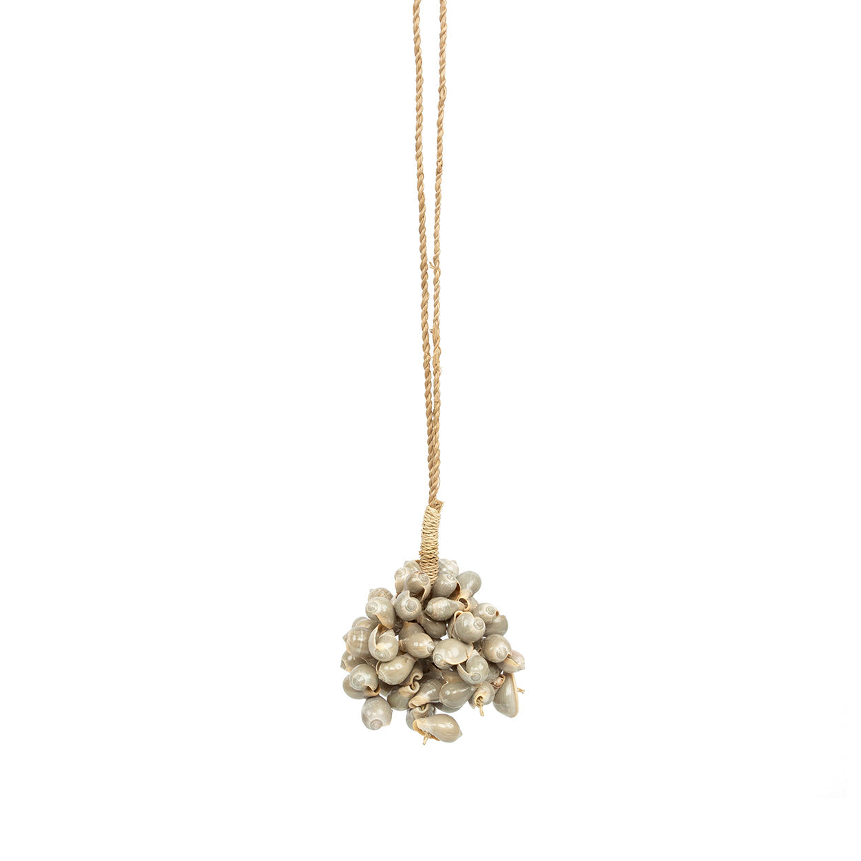 The Grey Shell Tassel in shell — handmade luxury wall decoration curated by Laiyahome