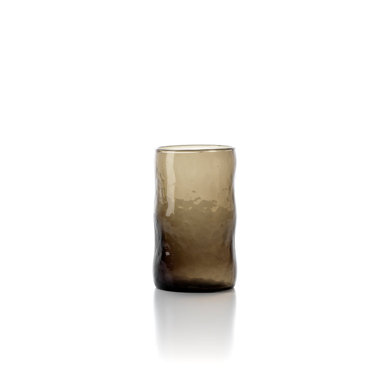 The Dusk Low Tumbler - Charcoal - M in glass — handmade luxury tumbler curated by Laiyahome