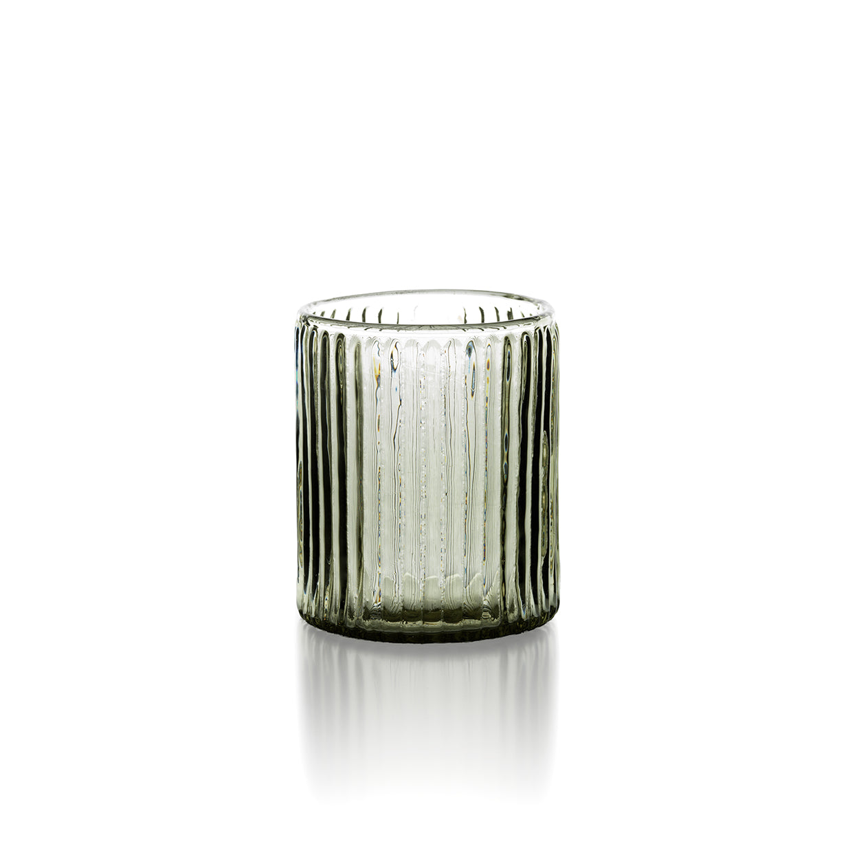 The Ribbed Tumbler - Charcoal in glass — handmade luxury tumbler curated by Laiyahome