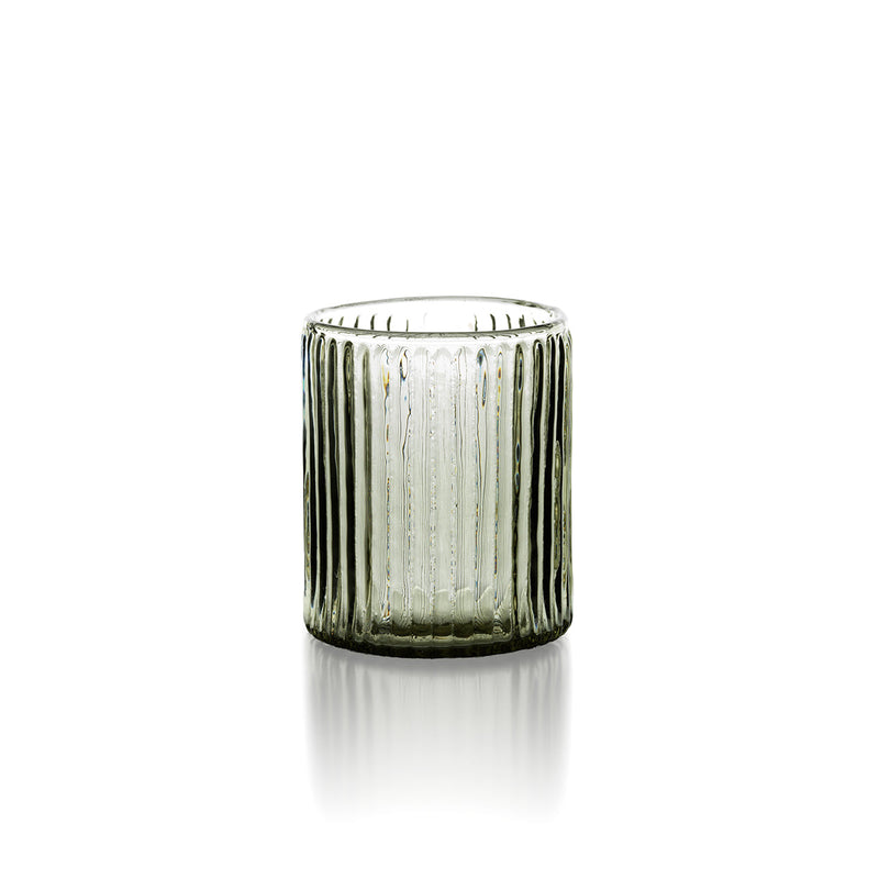 The Ribbed Tumbler - Charcoal in glass — handmade luxury tumbler curated by Laiyahome