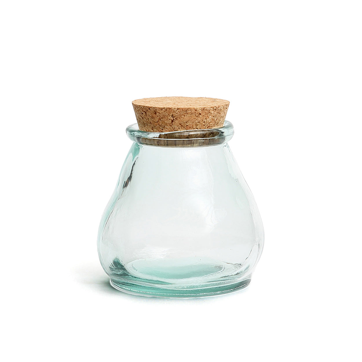 The Belly Glass Pot - Blue - M in glass — handmade luxury glass jar curated by Laiyahome