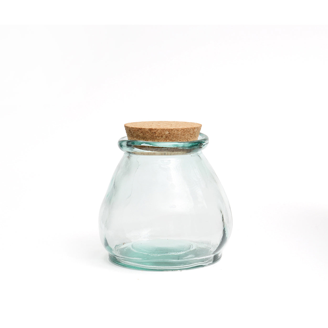 The Belly Glass Pot - Blue - S in glass — handmade luxury glass jar curated by Laiyahome