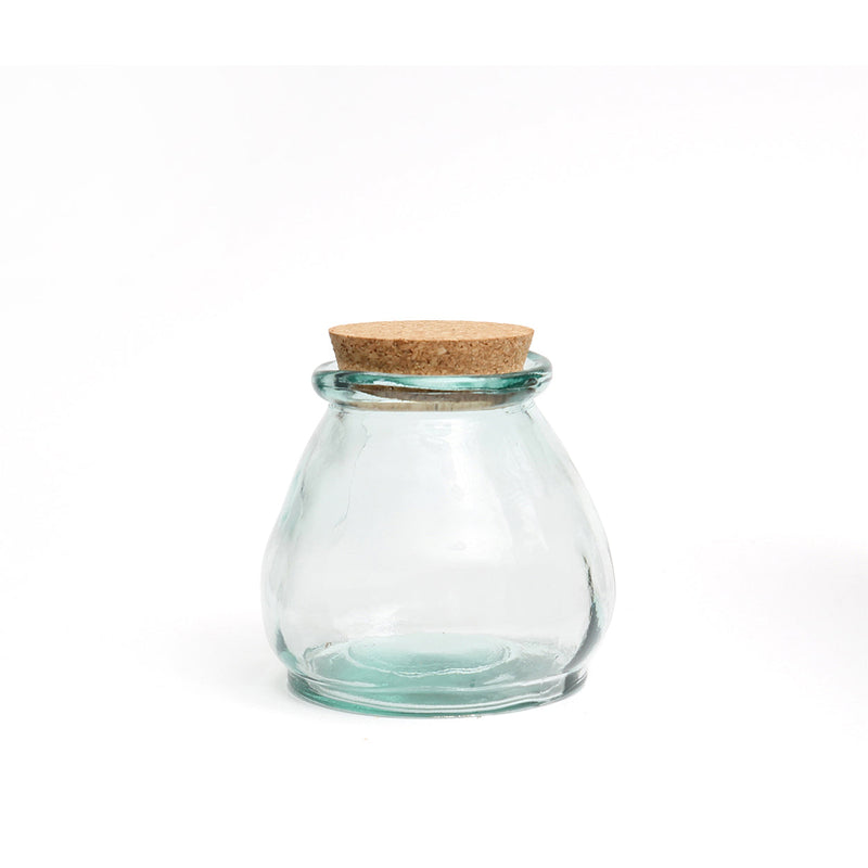 The Belly Glass Pot - Blue - S in glass — handmade luxury glass jar curated by Laiyahome