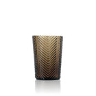 The Herringbone Tumbler - Smoke – glass tumbler in smoke – product view 1