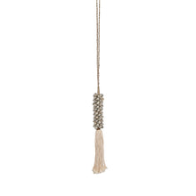 The Shell & Cotton Tassel - Grey in shell — handmade luxury wall decoration curated by Laiyahome