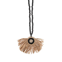 The Raffia Mahkota Tassel - Natural Black in raffia — handmade luxury statue curated by Laiyahome