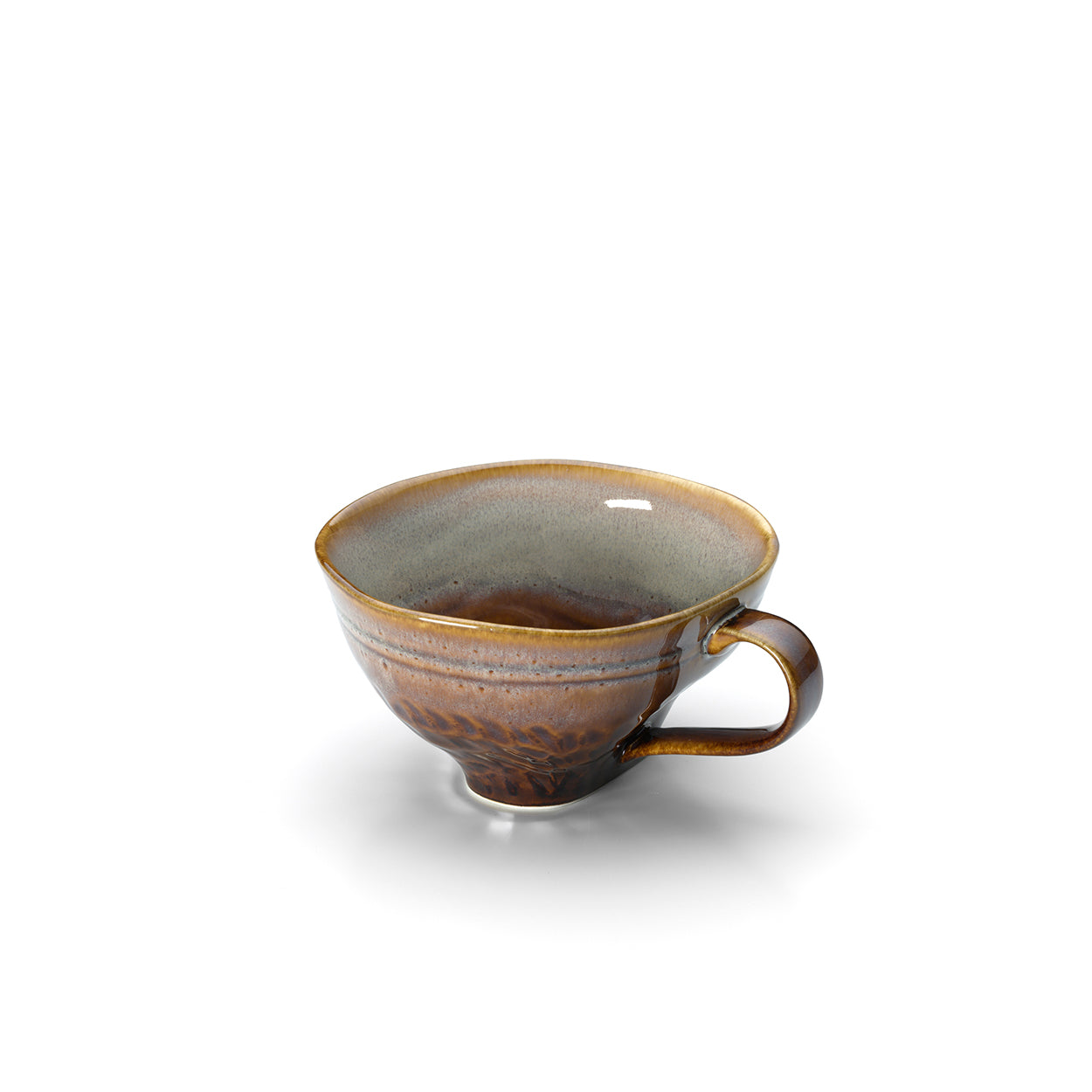 The Smoked Horizon Mug - Brown Grey - M in ceramic — handmade luxury mug curated by Laiyahome