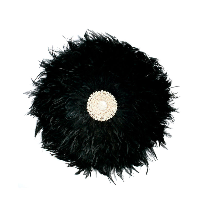 The Coastal Juju - Black - L in feather — handmade luxury wall decoration curated by Laiyahome