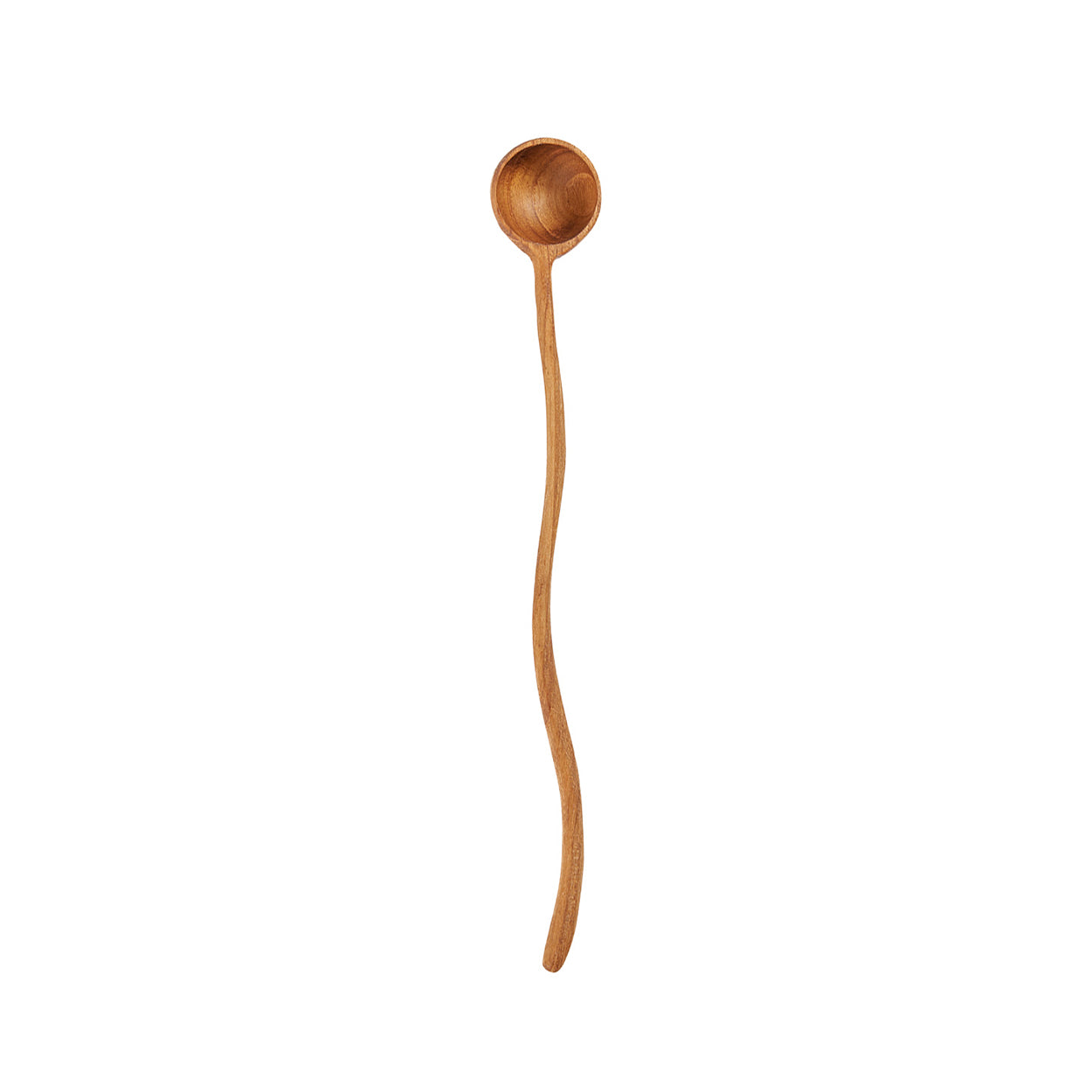 The Teak Root ZigZag Dosage Spoon in wood — handmade luxury serving spoon curated by Laiyahome