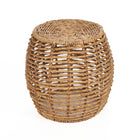 The Gustih Stool - Natural in palm leaf — handmade luxury stool curated by Laiyahome