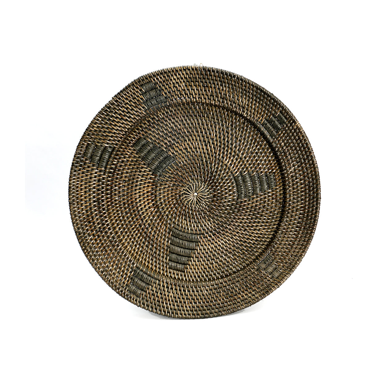 The Jasmine Plate - Brown - L in rattan — handmade luxury wall decoration curated by Laiyahome