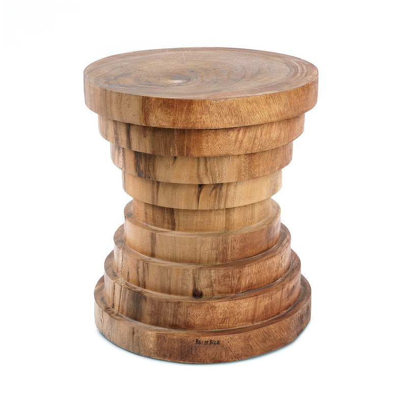 The Mazu Stool - Natural in wood — handmade luxury stool curated by Laiyahome