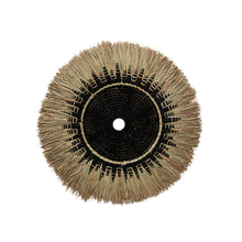 The Raffia Macramé Wall Deco - Black Natural in grass — handmade luxury wall decoration curated by Laiyahome