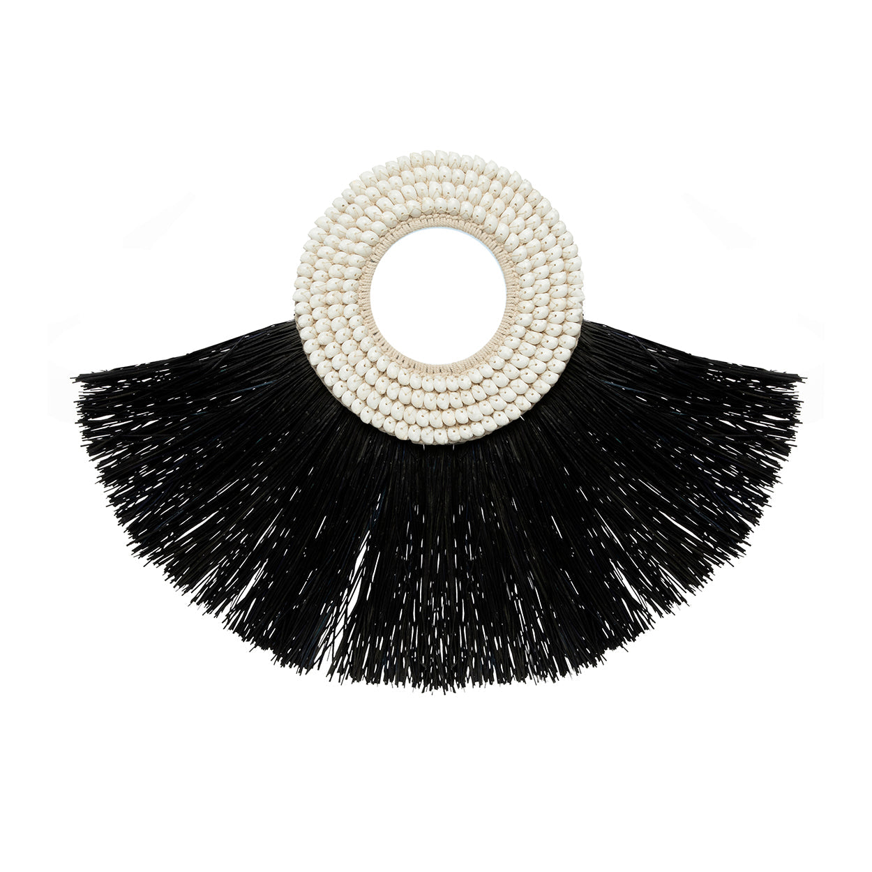 The Shell Alang Alang - Black in grass — handmade luxury wall decoration curated by Laiyahome