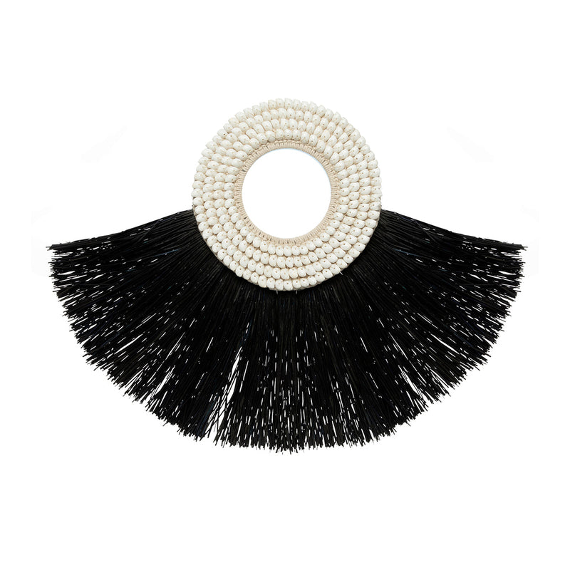 The Shell Alang Alang - Black in grass — handmade luxury wall decoration curated by Laiyahome