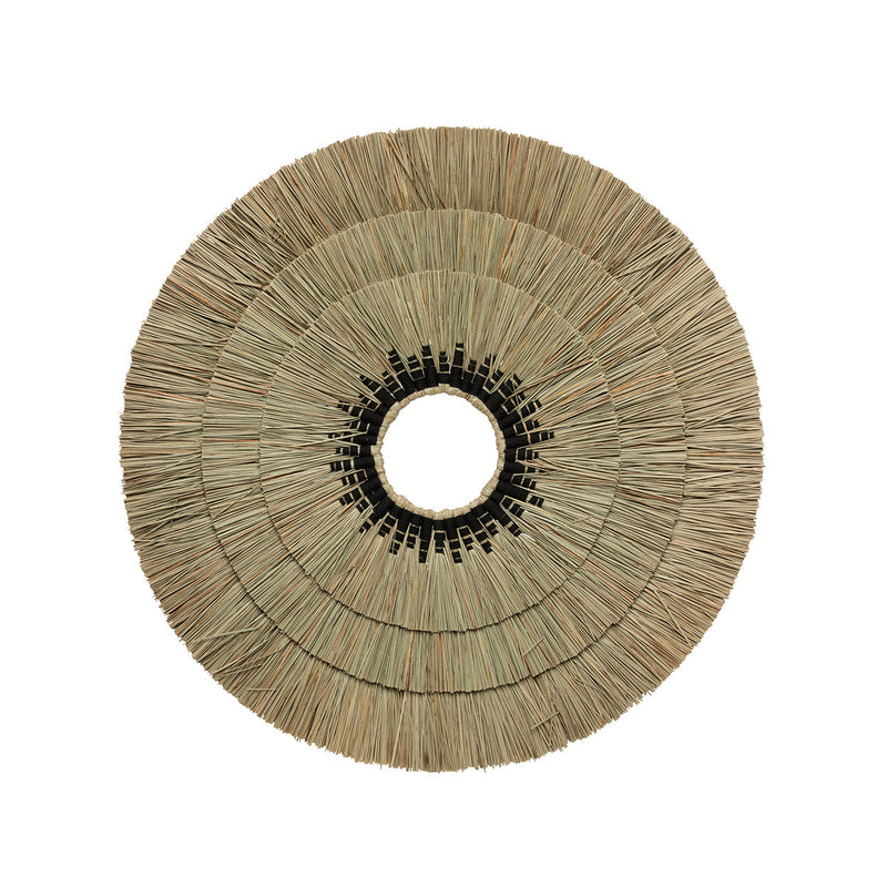The Mengdong Wall Deco - Natural Black in grass — handmade luxury wall decoration curated by Laiyahome