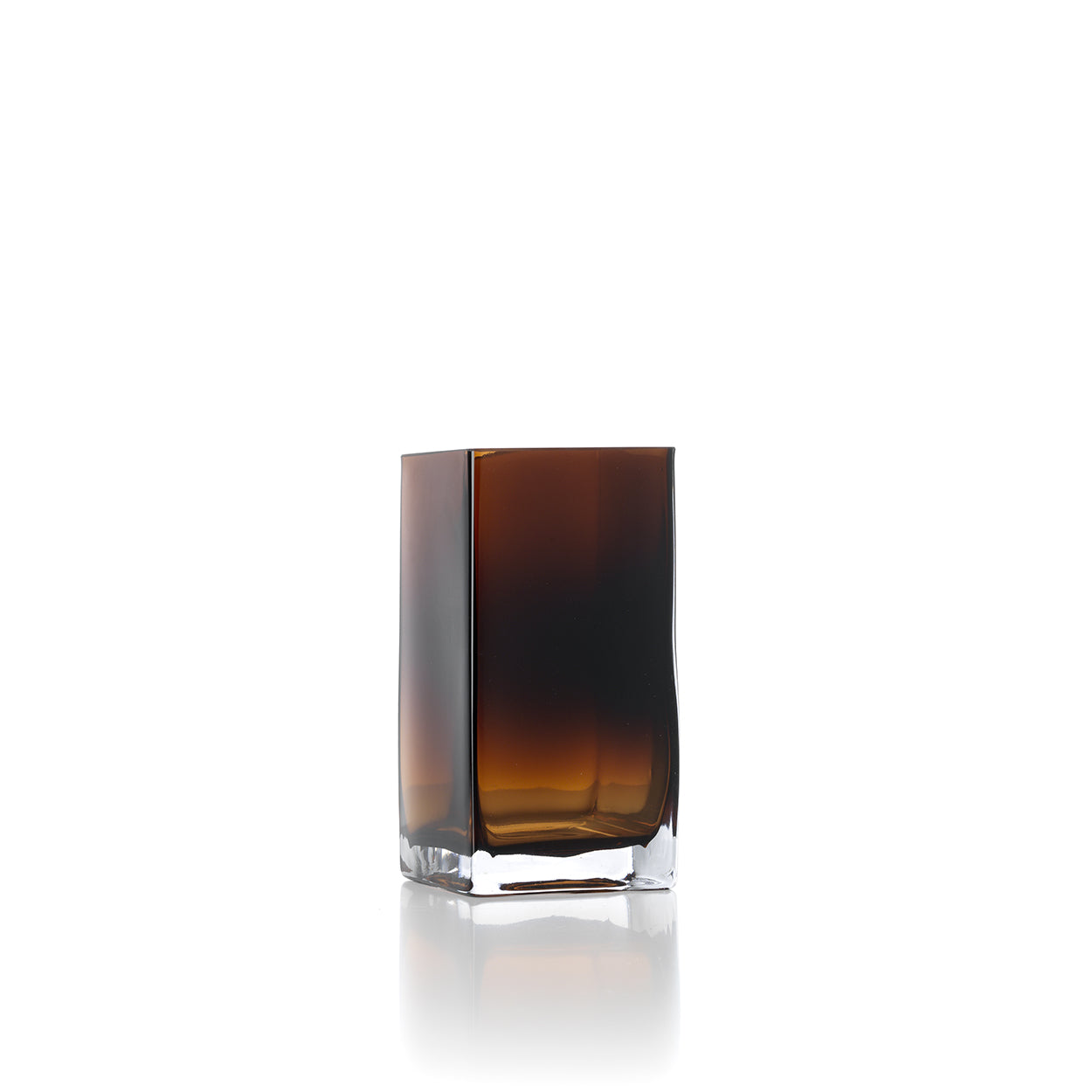The Amber Cuboid Vase - Amber - S in glass — handmade luxury vase curated by Laiyahome