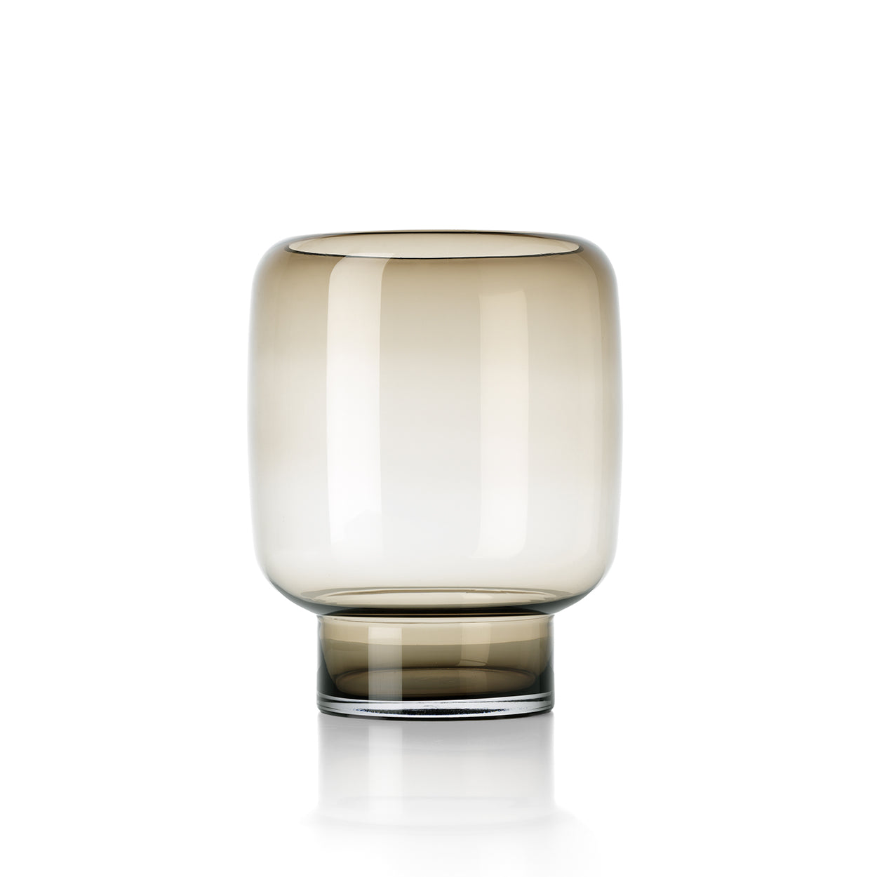 The Smoky Cube Vase - Brown - L in glass — handmade luxury vase curated by Laiyahome