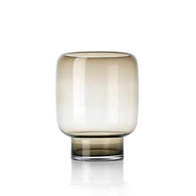 The Smoky Cube Vase - Brown - L in glass — handmade luxury vase curated by Laiyahome