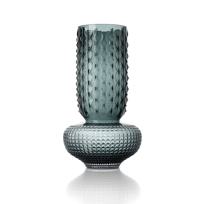 The Sapphire Jewel Vase - Blue - L in glass — handmade luxury vase curated by Laiyahome