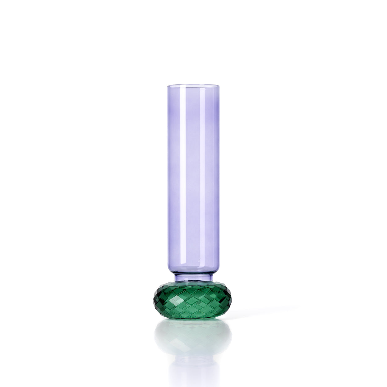 The Violet Quartz Vase in glass — handmade luxury vase curated by Laiyahome
