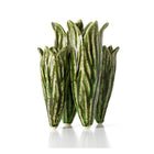 The Tulip Leaf Vase - Forest Green in stoneware — handmade luxury vase curated by Laiyahome