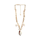 The Big White Cowrie Shell Necklace in cotton — handmade luxury necklace curated by Laiyahome