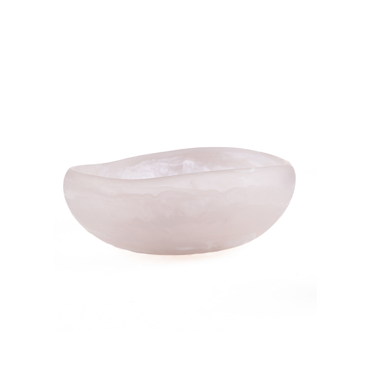 The Resin Organic Bowl - Pink White - S in polyresin — handmade luxury bowl curated by Laiyahome