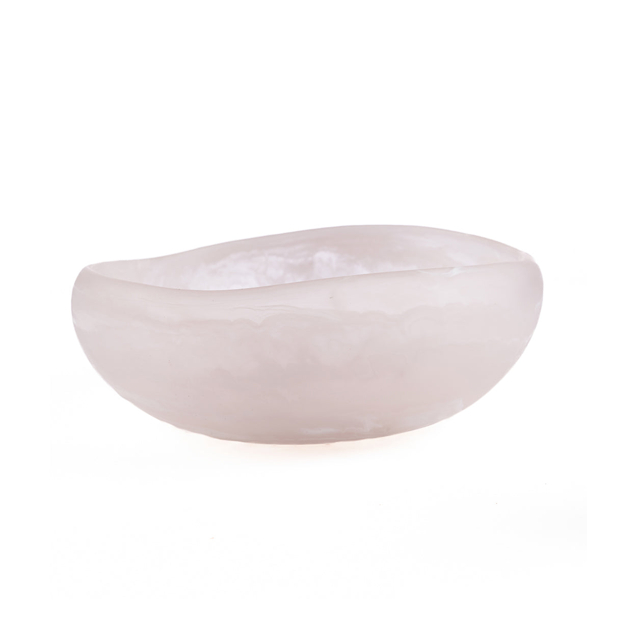 The Resin Organic Bowl - Pink White - L in polyresin — handmade luxury bowl curated by Laiyahome