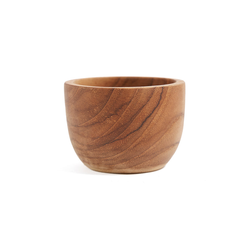 The Teak Root Egg Cup in wood — handmade luxury cup curated by Laiyahome
