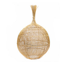 The Wonton Floor Lamp - Pendant - Natural in rattan — handmade luxury floor lamp curated by Laiyahome