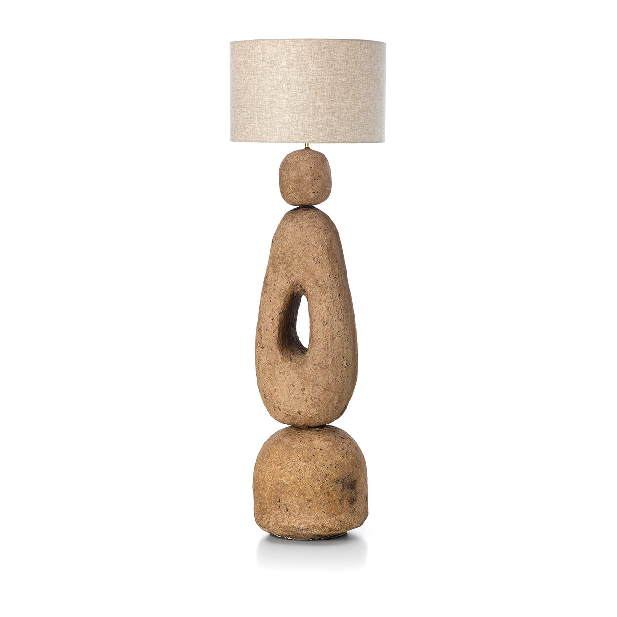 The Lampatha Christie Floor Lamp - Mud - XL in paper — handmade luxury floor lamp curated by Laiyahome