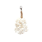 The Kai Shell Keychain - White in seagrass — handmade luxury keychain curated by Laiyahome