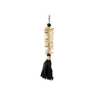 The Macrame Fishbone Keychain - Black in cotton — handmade luxury keychain curated by Laiyahome