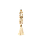The Macrame Fishbone Keychain - Cream in cotton — handmade luxury keychain curated by Laiyahome