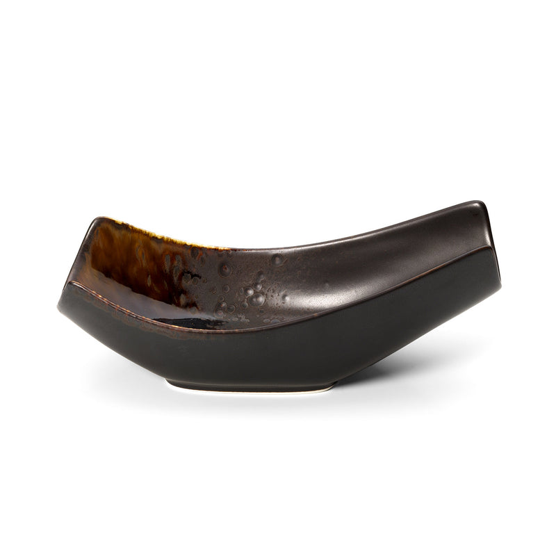 The Merapi Serving Bowl - Brown - L | linen, organic modern