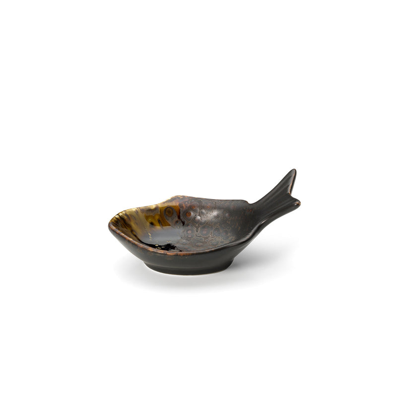 The Merapi Fish Shaped Bowl - Brown - S | ceramic, organic modern