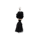 The Pompom Keychain - Black in cotton — handmade luxury keychain curated by Laiyahome
