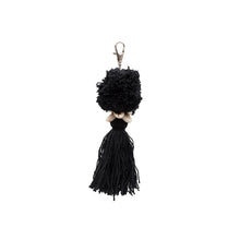 The Pompom Keychain - Black in cotton — handmade luxury keychain curated by Laiyahome