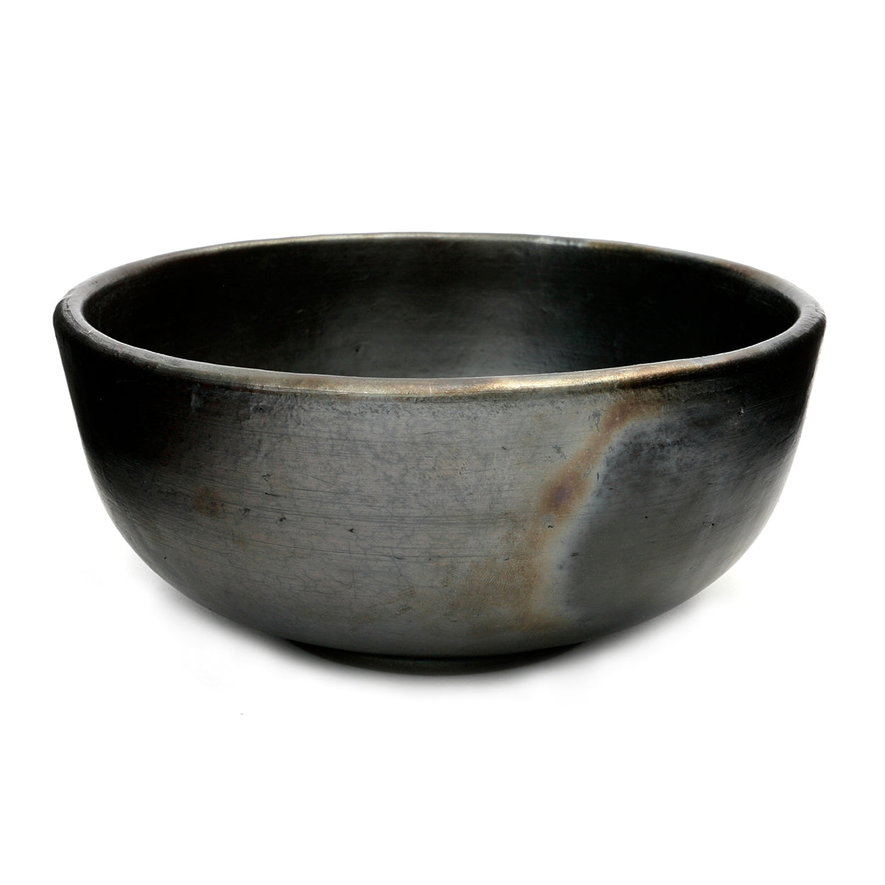 The Burned Bowl - Black - L in terracotta — handmade luxury bowl curated by Laiyahome