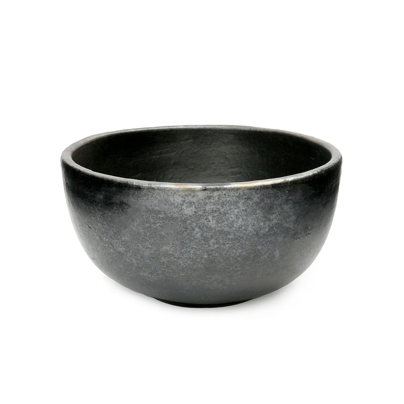 The Burned Bowl - Black - M in terracotta — handmade luxury bowl curated by Laiyahome