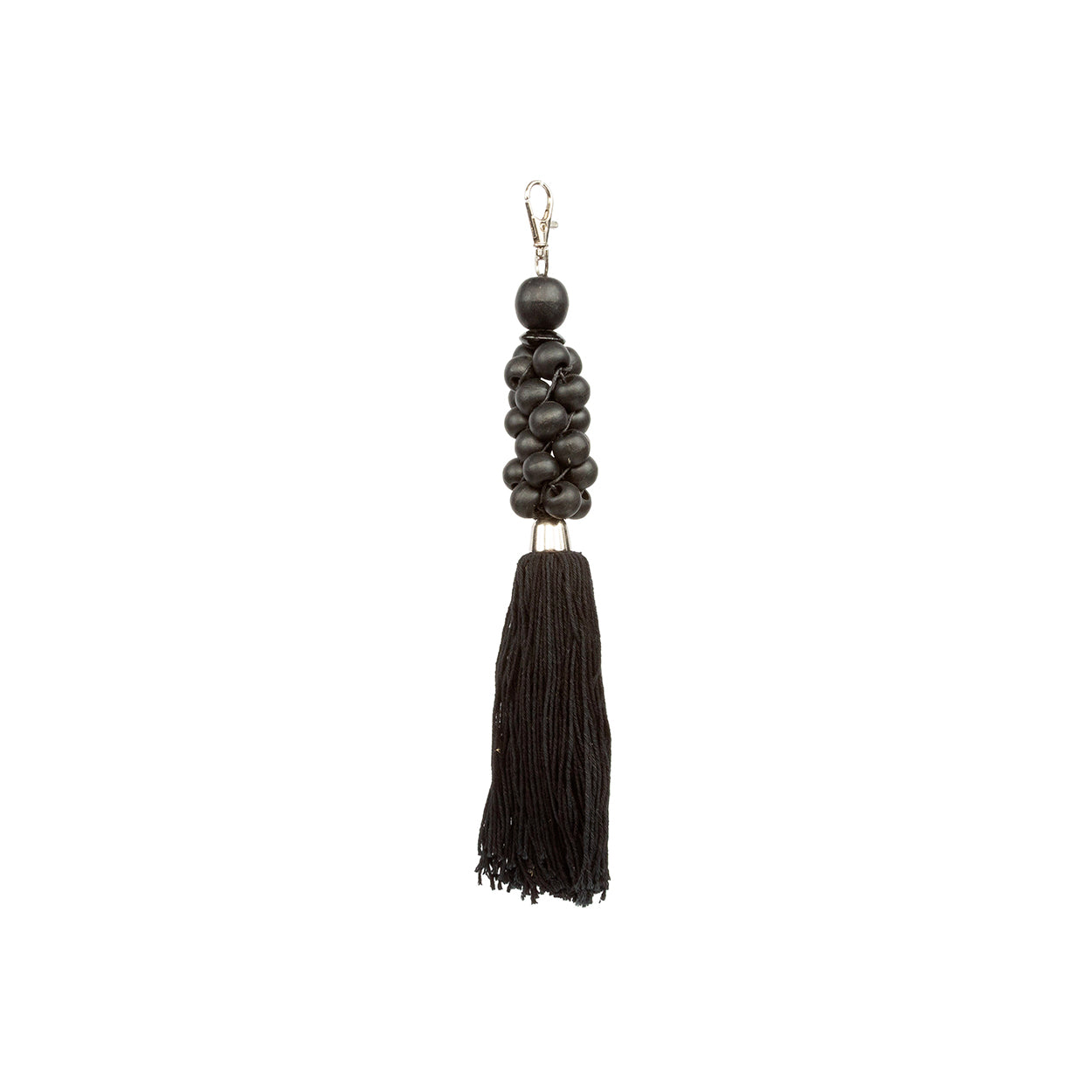 The Wooden Beads Keychain - Black in glass — handmade luxury keychain curated by Laiyahome