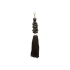 The Wooden Beads Keychain - Black in glass — handmade luxury keychain curated by Laiyahome