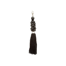 The Wooden Beads Keychain - Black in glass — handmade luxury keychain curated by Laiyahome