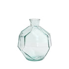 The Round Origami Vase - Blue in glass — handmade luxury vase curated by Laiyahome