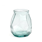 The Wide Origami Vase - Blue in glass — handmade luxury vase curated by Laiyahome