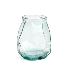 The Wide Origami Vase - Blue in glass — handmade luxury vase curated by Laiyahome