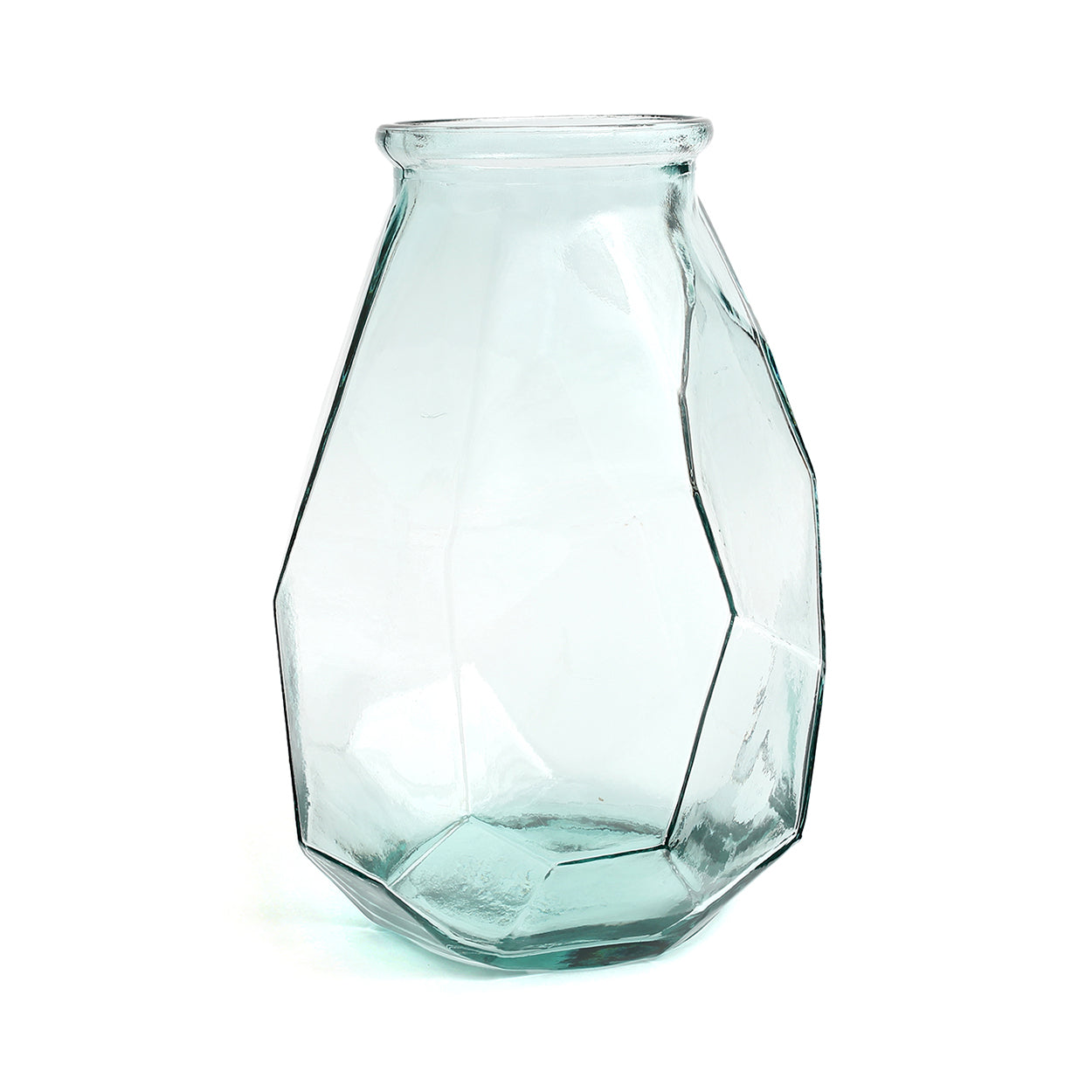 The Long Origami Vase - Blue in glass — handmade luxury vase curated by Laiyahome