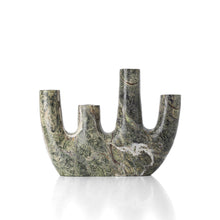 The Bidasar Marble Vase - Green - High – marble decorative vase in green – product view 1